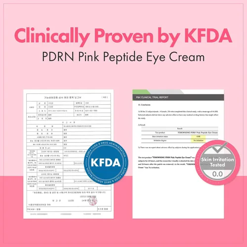 Vista 5 de TOSOWOONG PDRN Crema para ojos con péptidos rosados y ADN de salmón PDRN 5,000ppm, fórmula antienvejecimiento con cafeína y retinol liposómico