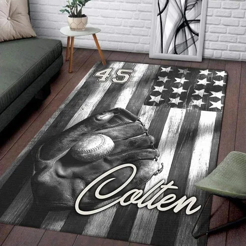 Vista 7 de Alfombra deportiva para jugador de béisbol, alfombra deportiva para dormitorio, 2 x 3, 3 x 5, 4 x 6, 5 x 8, antideslizante, para pasillo, deportes