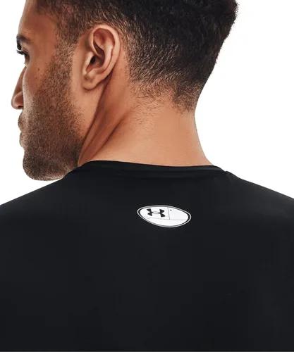 Vista 7 de Under Armour - Camiseta de compresión HeatGear sin mangas para hombre Negro (001)/Blanco