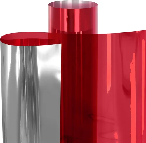 Vista 9 de VViViD láminas de vinilo para coloración de ventana, transparentes, coloridas, Rojo
