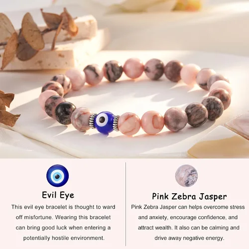 Vista 3 de Easter Gifts Sunflower Natural Stone Bracelet Gifts for TeenGirls with Quotes Card