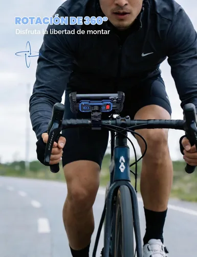 Vista 3 de Grefay Soporte universal para teléfono de bicicleta, soporte universal para teléfono de motocicleta con rotación de 360 grados para teléfonos