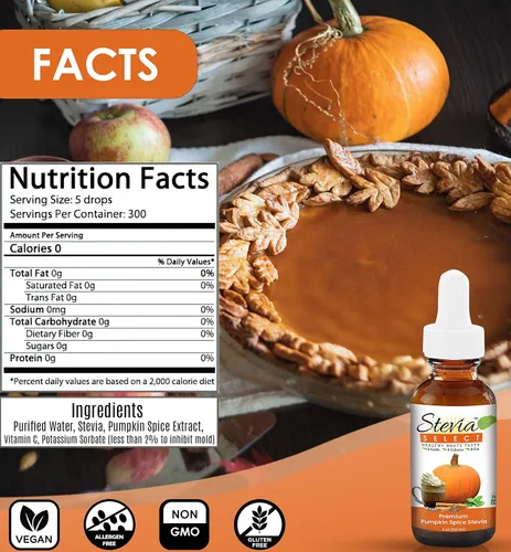 Vista 3 de Stevia Drops English Toffee, Pumpkin Spice, & Hazelnut Stevia Select Keto Coffee Sugar-Free Stevia Flavors Bundle (3) Pack
