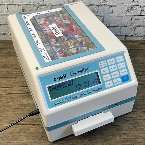 Vista 4 de e-Pill CompuMed - Dispensador automático de pastillas resistente a manipulaciones, alimentado por CA