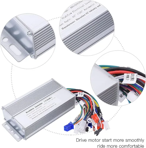 Vista 4 de Controlador de motor sin escobillas 48V 60V 64V 1000W 1500W controlador de motor para eléctrico