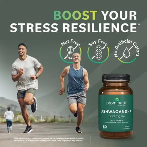 Vista 8 de Prominent Nutrition Suplemento Ashwagandha – Extracto de raíz de Shagandha clínicamente investigado para un estado de ánimo saludable y apoyo al