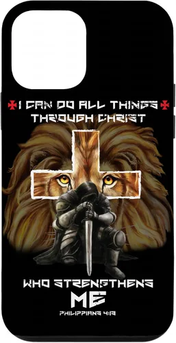 Vista 14 de Fundas para iPhone 11 Christian Phone Cases Men Bible Verse Philippians 4:13 Lion Case