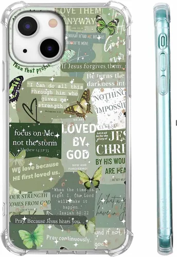 Vista 15 de Funda para Celular con Versículos de la Biblia, Colocación de Citas Cristianas de Jesús, Diseño Collage, Funda Protectora Suave de TPU de Moda