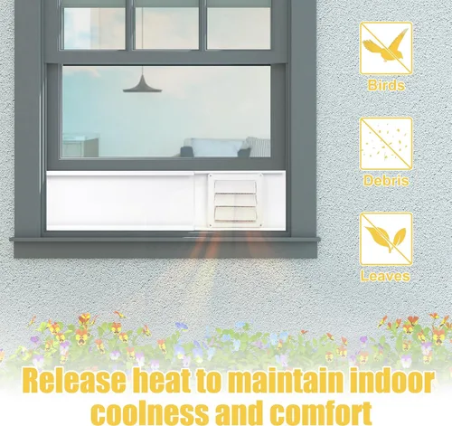 Vista 8 de Kit de ventana de ventilación de secadora para manguera de ventilación de secadora de 4 pulgadas, con cubierta de ventilación de secadora de cierre