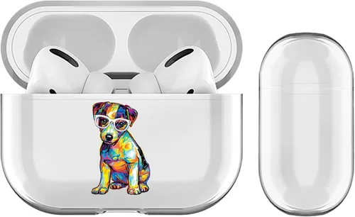 Vista 11 de Head Case Designs P.D. Moreno Basset Hound Dogs - Funda de cristal duro transparente compatible con funda de carga Apple AirPods Pro