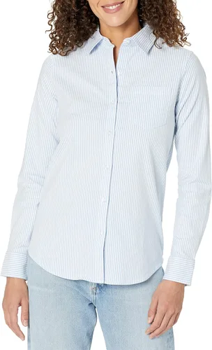 Vista 11 de Amazon Essentials Camisa Oxford elástica de manga larga con botones para mujer (disponible en tallas extragrandes)