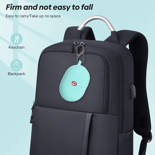 Vista 4 de LiZHi Funda para Beats Studio Buds, Beats Studio Buds+ Plus, funda de transporte de silicona con llavero para auriculares inalámbricos Beats Studio