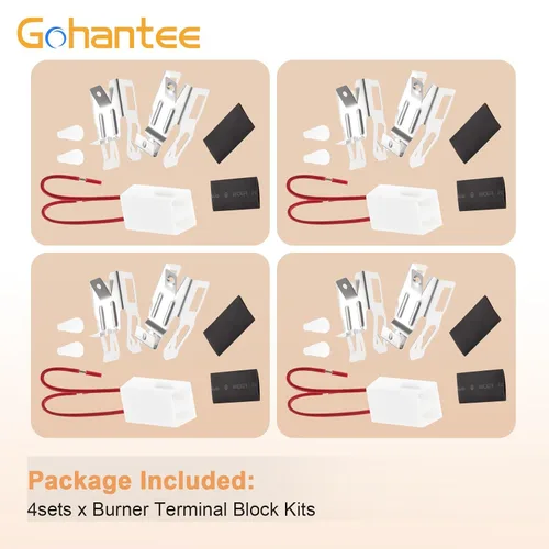 Vista 7 de gohantee Kit de 4 bloques de receptáculo de terminales de quemador, repuesto # 12001676, compatible con Kenmore Sears y Maytag