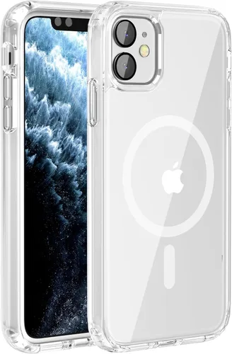 Vista 68 de Hualele - Funda magnética para iPhone 13 Pro, compatible con MagSafe, grado militar, a prueba de caídas, translúcida mate, parte trasera dura, borde