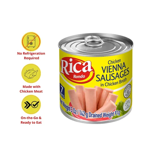 Vista 4 de Rica Chicken Vienna Salchichas de 5 onzas (paquete de 6)