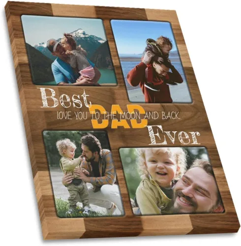Vista 14 de SHIYEL - Impresiones personalizadas en lienzo con foto, regalos de cumpleaños personalizables para tía de sobrina o sobrino, crea un lienzo de pared