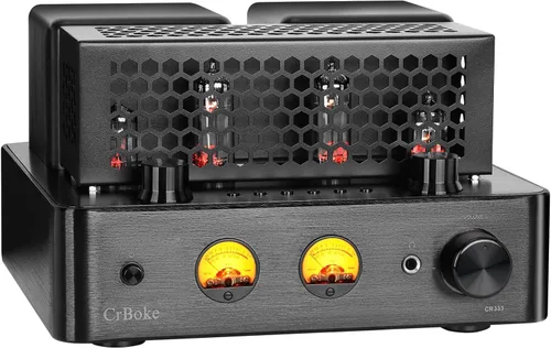 Vista 2 de Tube Amplifier, Stereo Vacuum Tube Class A/B Amplifier,Integrated Amplifier with Bluetooth 5.0,Subwoofer Output, Headphone Output, Record Player