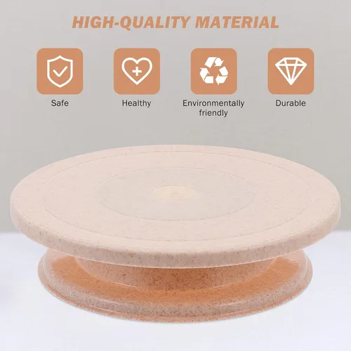 Vista 7 de DOITOOL Tocadiscos giratorios de 11 pulgadas para decorar, el kit de decoración de pasteles 7 en 1 incluye 1 soporte giratorio para pasteles, 2