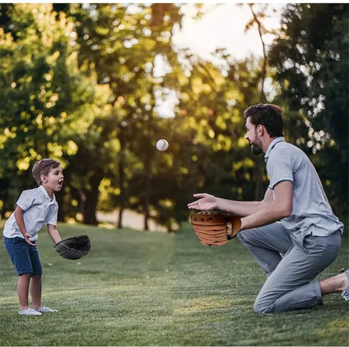 Vista 6 de Guante de béisbol, guante de sóftbol, guante de atrapador, cómodo guante de sóftbol y béisbol para niños, jóvenes, adultos, deportes y béisbol