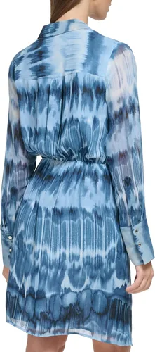 Vista 3 de Calvin Klein Blusa de manga larga con estampado frontal duradero para mujer