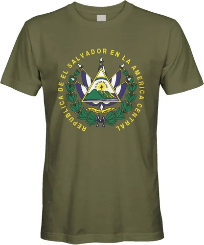 Vista 2 de Cybertela Camiseta de hombre Escudo de Armas de El Salvador