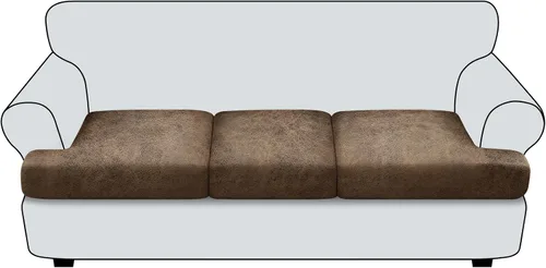 Vista 108 de Funda de cojín para sofá con aspecto de cuero, 1 unidad, elástica, para sala de estar, funda de cojín individual para sofá, protector de asiento