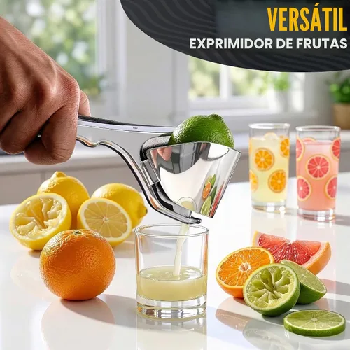 Vista 7 de Exprimidor de limón de acero inoxidable, Juicer de cítricos plegable plano resistente Lime Squeezer Presses Lemons and Limes to the Last Drop