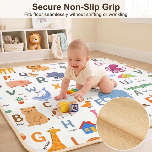 Vista 4 de Basumee Tapete de salpicaduras para silla de bebé, impermeable, tapete de juego para debajo de la silla alta, tapete para atrapar alimentos