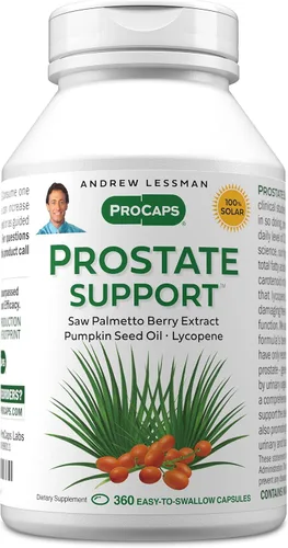 Vista 11 de ANDREW LESSMAN Suplemento de apoyo de próstata para la salud de los hombres, 30 cápsulas blandas, sin aditivos, palma enana americana para hombres