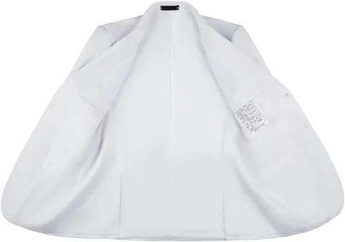 Vista 4 de Blazer para hombre casual para hombre, chaqueta de traje ajustado para hombre, traje de traje de solapa con muesca para hombre, abrigos deportivos