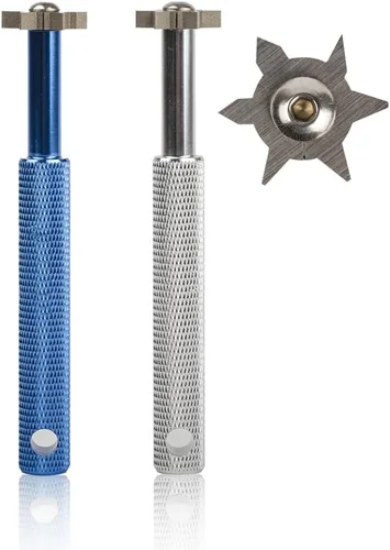 Vista 22 de HIFROM Afilador de ranuras con 6 cabezales – Afilador de ranuras para palos de golf, herramienta de reranurado y limpiador para todos los hierros