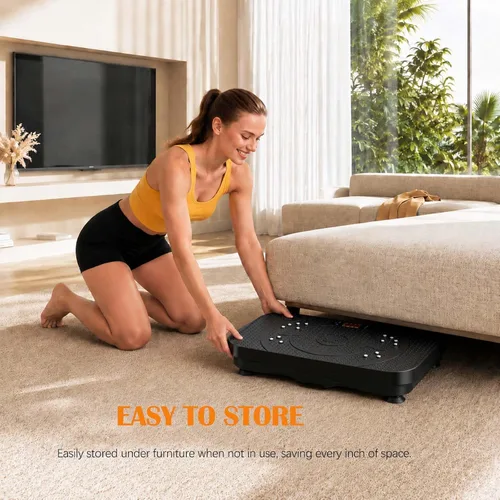 Vista 15 de Vibration Plate Exercise Machine, 999 Speeds Whole Body Workout Platform with 330LBS
