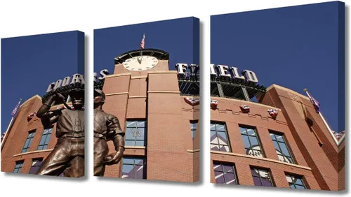 Vista 48 de TUMOVO American Major Baseball - Lienzo decorativo para pared, diseño de estadio de los Bravos, 3 piezas, arte de pared de Filadelfia, cuadros