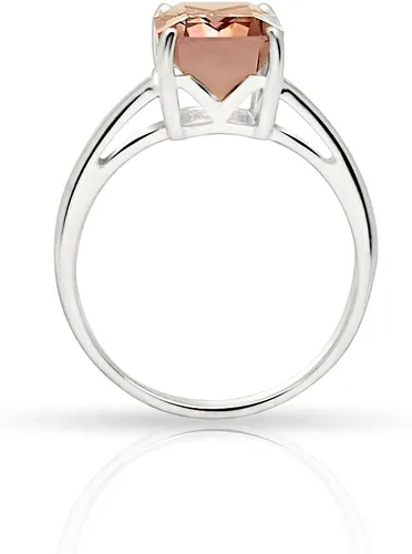 Vista 2 de Anillo de compromiso de plata esterlina 925 maciza ametrina de 1 ct tamaño 8, 9