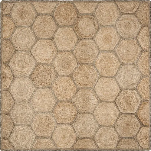Vista 7 de SAFAVIEH Natural Fiber Collection - Alfombra decorativa, 2 x 3 pies, natural y gris, yute tejido de panal hecho a mano, ideal para zonas de alto