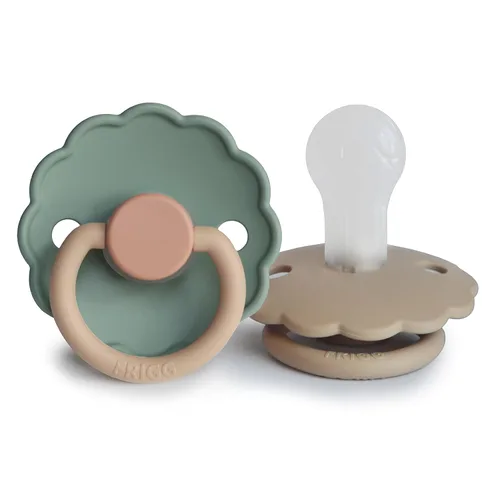 Vista 32 de FRIGG Daisy SilkySoft Chupete de Silicona para Bebé Fabricado en Dinamarca Sin BPA (Rosa Bebé/Lila Suave, 0-6 Meses)