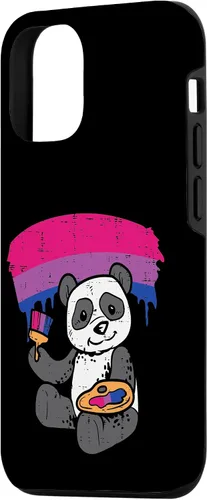 Vista 2 de iPhone 14 Panda Painting Animal LGBTQ Bisexual Flag Gay Pride Ally Bi Case
