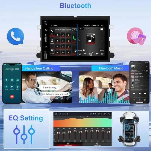 Vista 6 de 2+64G Android 13 Radio de Coche Estéreo para Ford F150/F250/F350 2004-2014, Radio de Coche Estéreo con Pantalla Táctil de 7 Pulgadas 1080P