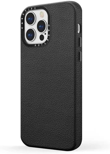 Vista 2 de CASETiFY - Funda para iPhone 13 Pro, compatible con MagSafe Texturizado Protección contra caídas de 4.9 pies Negro azabache