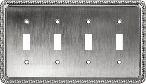 Vista 63 de Henne Bery Rope Edge - Placa decorativa de pared para interruptor (placa lisa, 2 unidades, bronce antiguo)