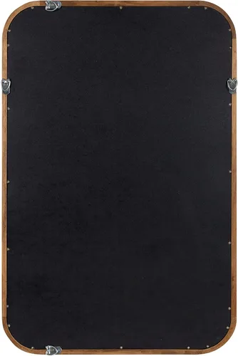 Vista 4 de Kate and Laurel Hutton Transitional Pinboard, 20 x 30, Rustic Brown, Radius Rectangle Wall Organizer with Fabric Pinning Surface Marrón rústico