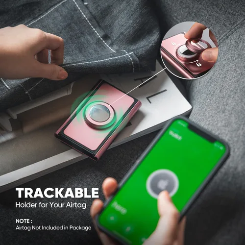 Vista 3 de VULKIT Cartera delgada minimalista para tarjetas VC500 VC500C, Rosado, Minimalista