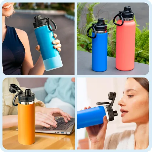 Vista 9 de Replacement Spout Lid for Hydro Flask Wide Mouth Bottles (12/16/18/22/32/40/64oz) – 2.28" Leak-Proof Sports Cap Accessory, Secure Fit