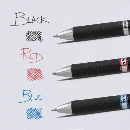 Vista 7 de Pentel EnerGel PRO - Bolígrafo de gel permanente, (0.028 in), línea media, archivador y resistente al agua, tinta negra, paquete de 2