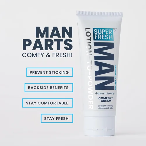 Vista 3 de Super Fresh Desodorante de bola para hombres – Protección en polvo Previene partes adhesivas y olores del hombre Sin talco, sin parabenos, sin