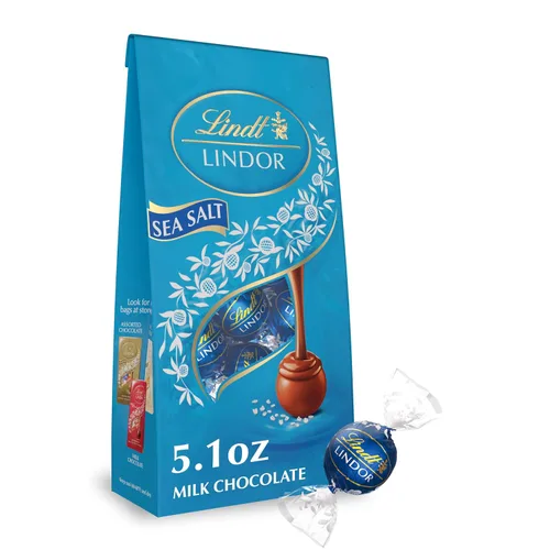 Vista 43 de Lindt Lindor - Trufas de chocolate extra oscuro 60 %, caramelo de chocolate negro con centro de trufa suave y derretida, ideal para regalar, 5.1
