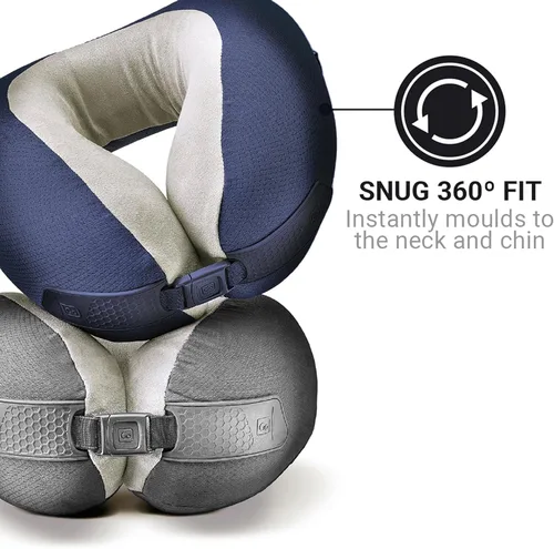 Vista 8 de Go Travel American Dreamer, almohada de viaje de lujo, almohada de cuello de espuma viscoelástica Adjustable Front Closure, Ideal for Airplane
