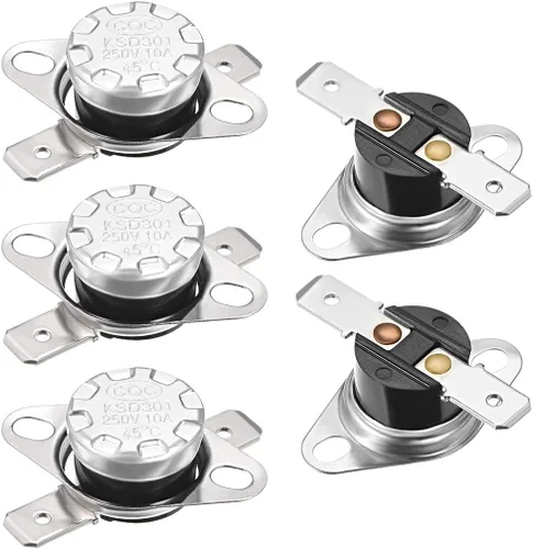 Vista 14 de uxcell KSD301 Termostato 104.0 °F/104°F 10A Normalmente Abierto N.O Ajuste Snap Disc Interruptor de Temperatura 2pcs, Material de Baquelita