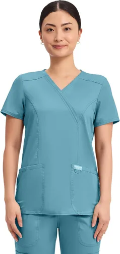 Vista 22 de Cherokee WW Revolution - Camisa de enfermería con 2 bolsillos para mujer ciel
