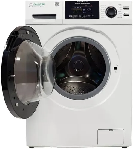 Vista 8 de Pemberly Row Lavadora secadora todo en uno, 1.62 pies cúbicos, acero inoxidable, blanco, 15 programas, ventilada para un secado más rápido, combo